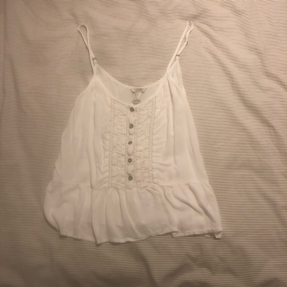 FOREVER 21 WHITE SUMMER BLOUSE